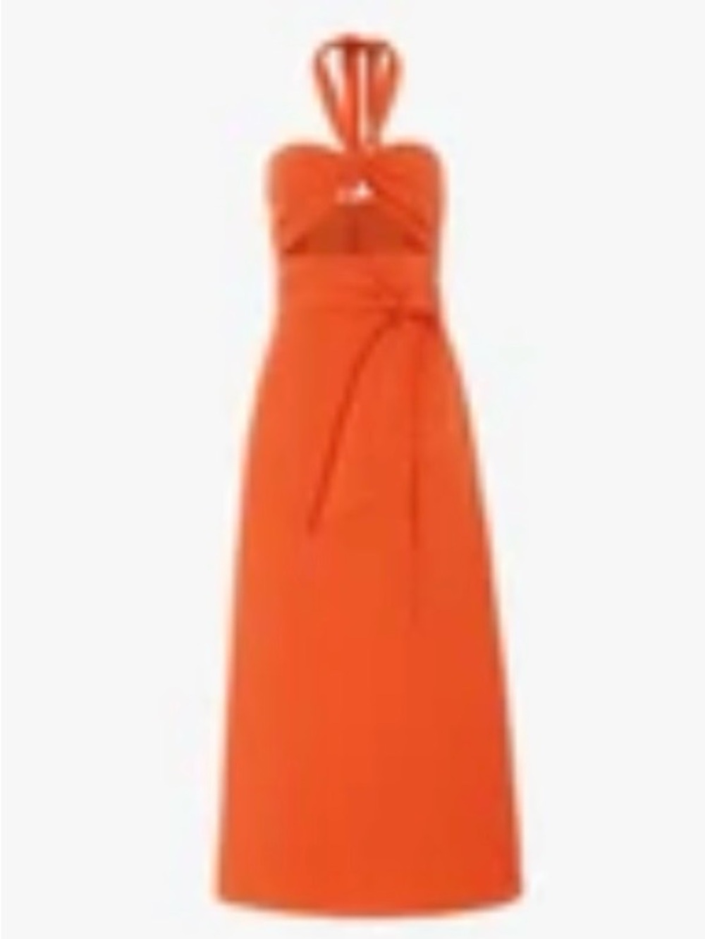 Mara Hoffman Bright Orange Halter Maxi Paula Dress